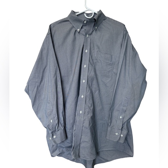 Brooks Brothers Button Down Micro Check Pattern Non Iron Black/White Sz 17 32/33 - Picture 1 of 3